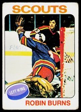 Robin Burns, 1975-76 Topps, #104, Kansas City Scouts, RC