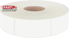 600 PCS White Rectangular Stickers, Blank Write on Labels Self-Adhesive Stickers