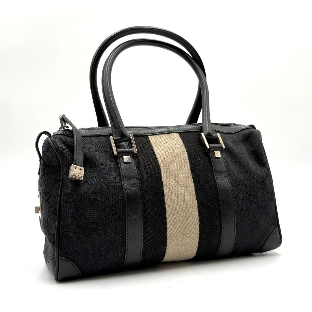 GUCCI GG Canvas Sherry Line Mini Boston Bag Japan Import