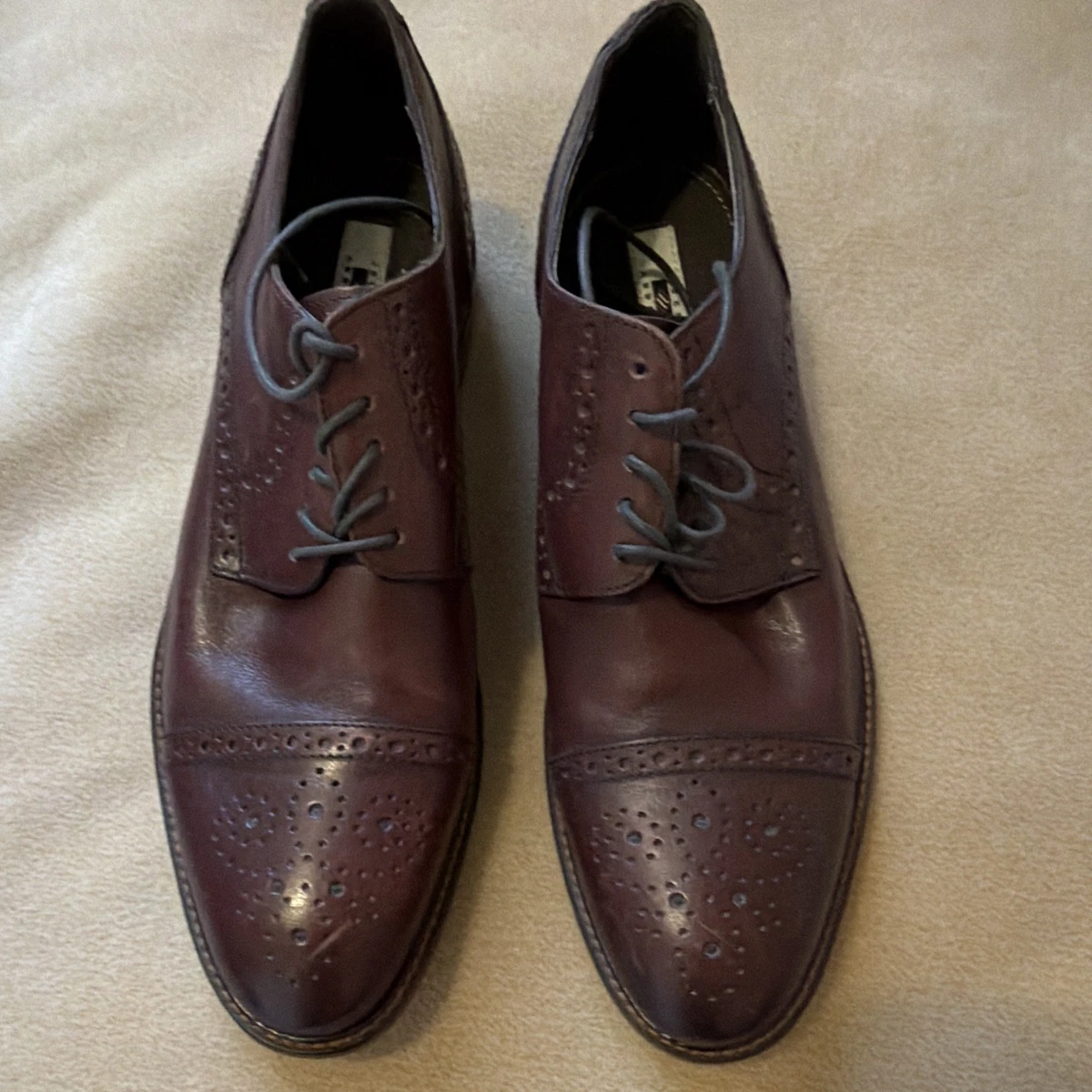 Joseph Abboud Leather Upper Brown Dress Shoes for Men for 