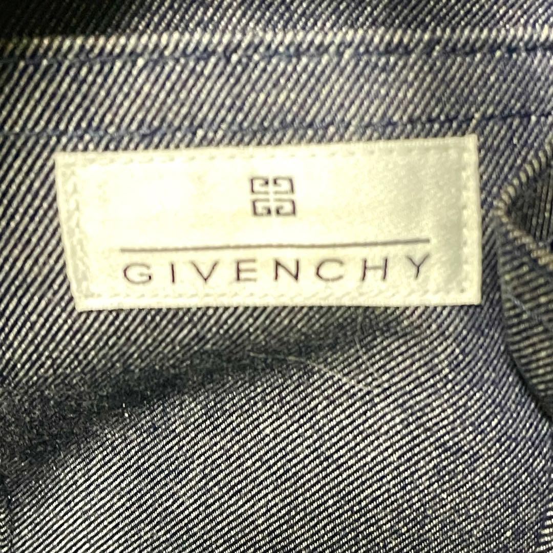 GIVENCHY denim tote bag in indigo blue with sequins and logo thumbnail 12