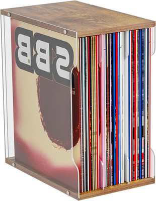 Now Playing Vinyl Record Stand,Record Stand Display Record Cube Storage,3-Square