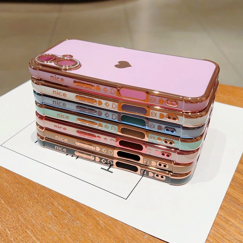 Case For iPhone 17 16 15 14 13 Pro Max 12 11 XS XR Glitter Heart TPU Soft Cover - Image 2 of 4