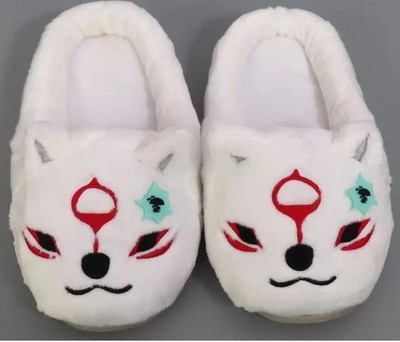 Okami Amaterasu Fuzzy Room Slippers Capcom Store Japan Issun Plush House Shoes