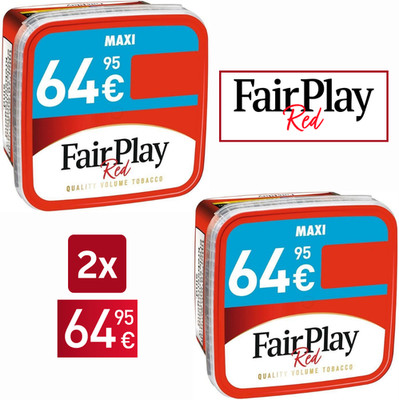 Fair Play Red Tabak 2x 300g Volumentabak Stopftabak Maxi Box Fair Play Red
