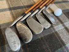 Antique Lady Walter Hagen Hickory Wood Shaft Golf Clubs - 5 Iron Set , Restored