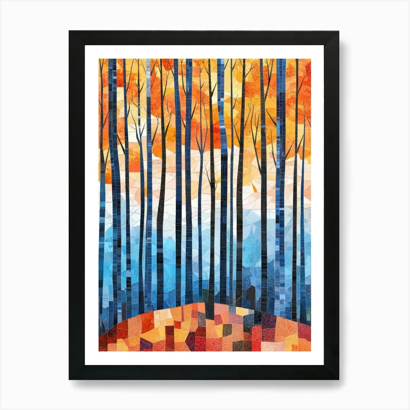 Autumn Trees 17 Art Print Framed Wall Art Poster Canvas Print Picture