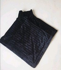 GUESS Los Angeles Women O/S Black Faux Fur Cape Shawl Wrap Shrug Poncho Vtg