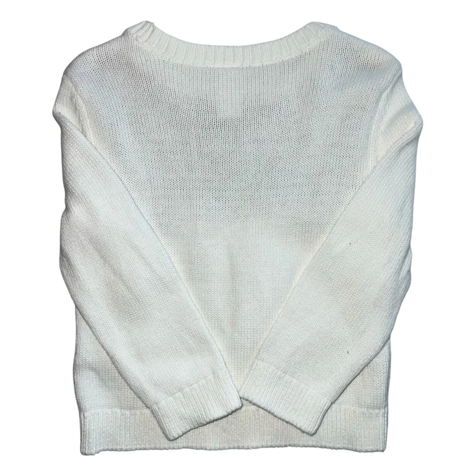 Suéter bordado floral Carters para niñas pequeñas 2T/2A rojo crema verde vacaciones Foto 3 de 4