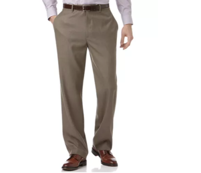 Collection by Michael Strahan Taupe Flat-Front Suit Pants