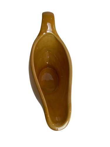 Pottery Barn Gravy Boat SAUSALITO Golden Yellow Amber 9.25" Excellent Condition - Picture 4 of 6