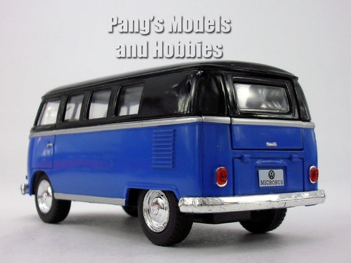 1962 VW T1 (Type 2) Bus 1/32 Scale Diecast & Plastic Model - Black - Blue - Picture 4 of 4