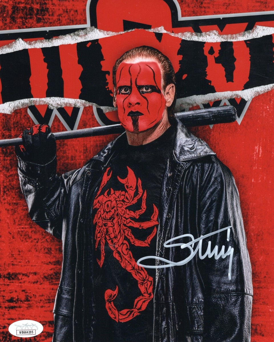 Sting (metallic 8x10) WCW WWE TNA NWO NWA photo signed auto