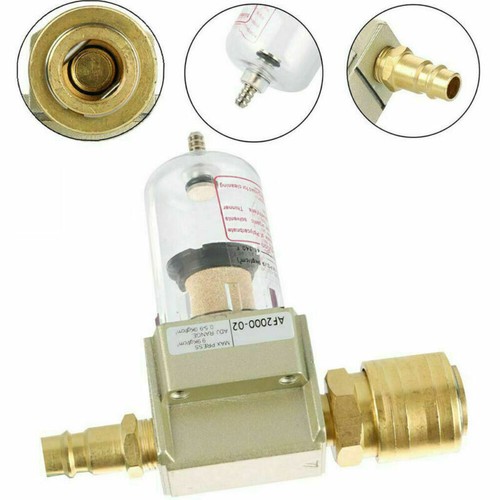 Wasserabscheider Druckluftfilter Ölabscheider INKLUSIVE 1/4" Schnellkupplung-Kit - Bild 4 von 12