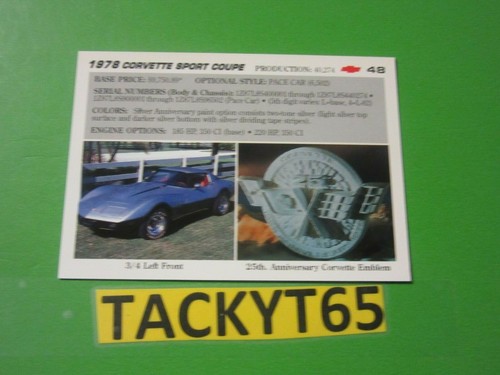 1991 VETTE SET SINGLE CARD(S) NEW YOU CHOOSE - Picture 98 of 202
