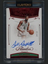 2021 Panini Flawless Legendary Scripts Ruby Bill Russell Auto Card #/15 Celtics