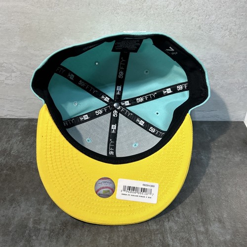Chicago White Sox Hat New Era 59Fifty Turquoise/Yellow Spring Fitted SZ 7 3/4 H7 - Picture 6 of 9