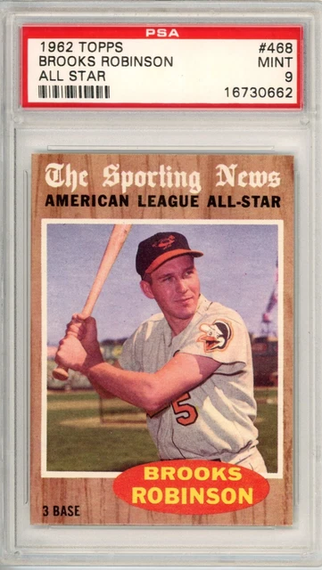 1962 Topps Brooks Robinson AS 468 PSA 9 Orioles 12881
