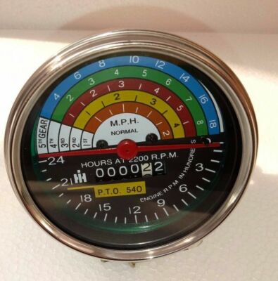 Tachometer Gauge For Farmall International IH 504 Utility & Row Crop Tractors (1961-1968)