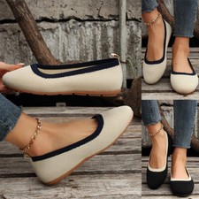 Women's Ballet Flats Round Toe Flats Shoes Casual Comfort Slip On Walking Shoes