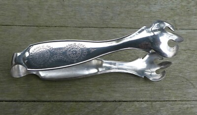 Kirk Stieff Smithsonian Presidential Collection Silverplate Claw Ice Tongs SA2