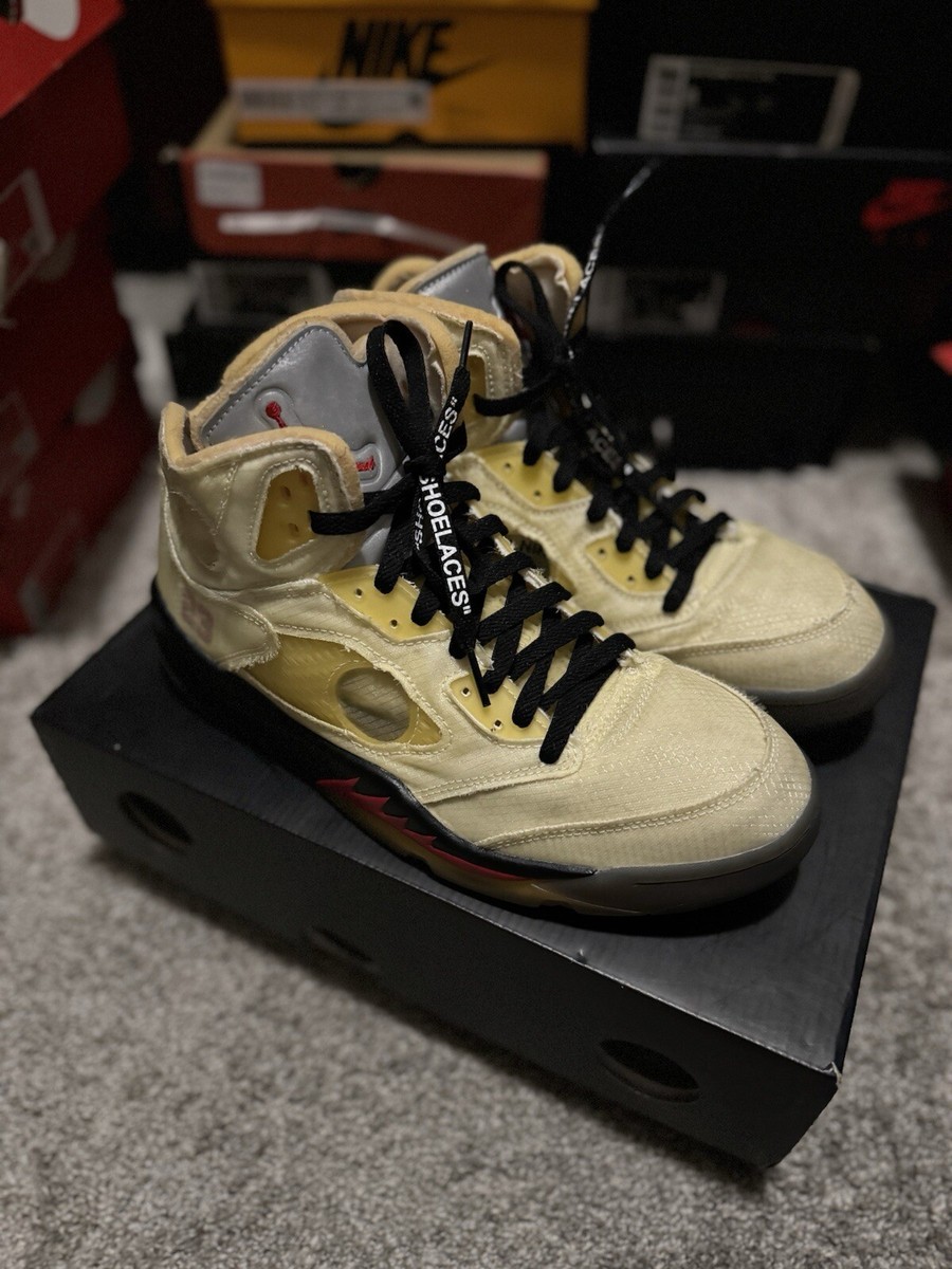 Size 10 - Jordan 5 SP x Off-White Mid Sail 194954560090| eBay display picture 1