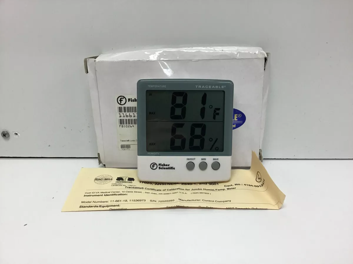 Fisherbrand Traceable Thermometer/Clock/Humidity Monitor Thermometer-clock-humidity