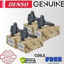 DENSO Set 4 Ignition Coils Fits Pontiac Vibe (1.8L I4, Not fit GT): 2003–2008