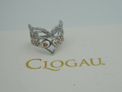 Welsh Clogau Sterling Silver & 9ct Rose Gold Masque Topaz Ring size P