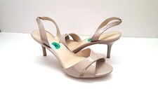  Calvin Klein Lucette Patent Greige Heel Sandals New
