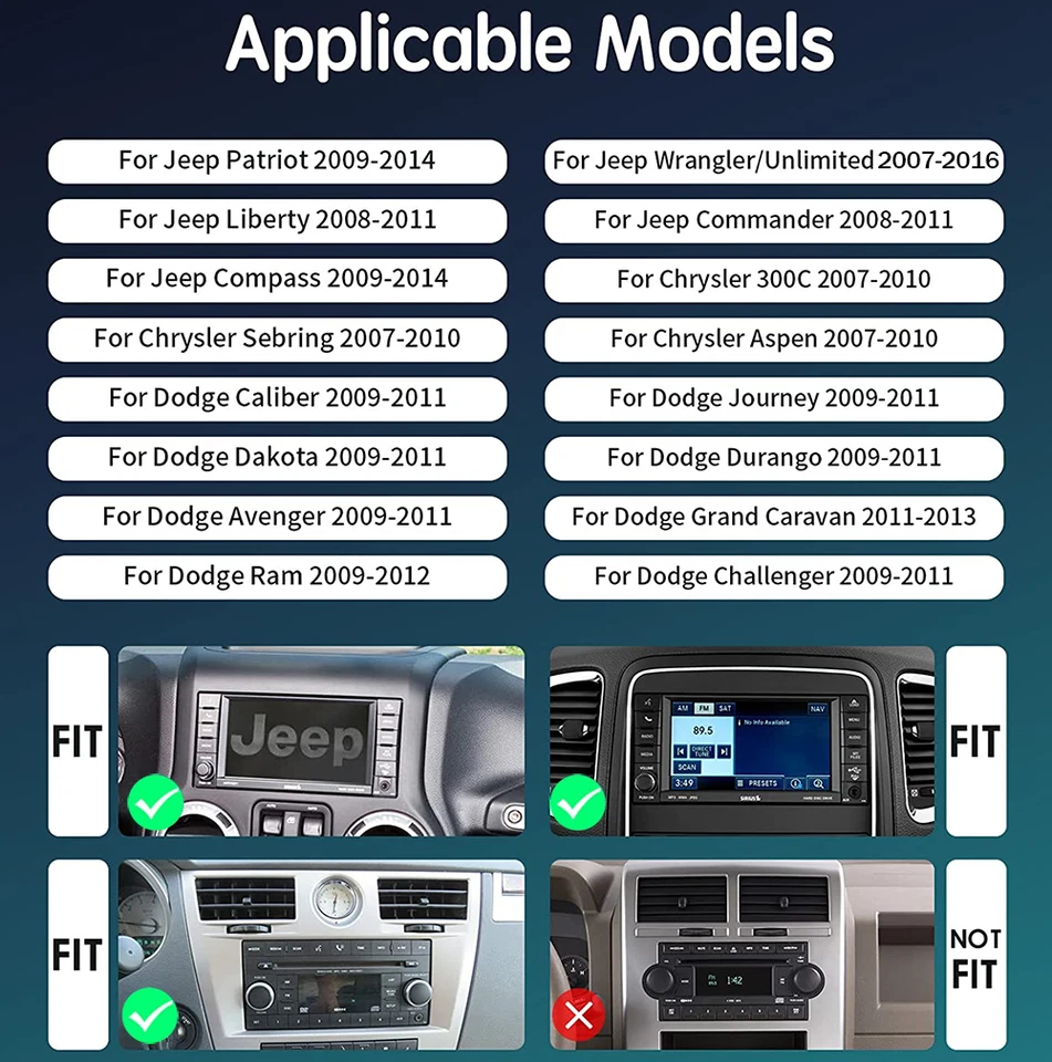 Radio de coche estéreo automático Android Carplay inalámbrica de 10"" para Jeep Wrangler 2007-2018 Foto 4 de 4
