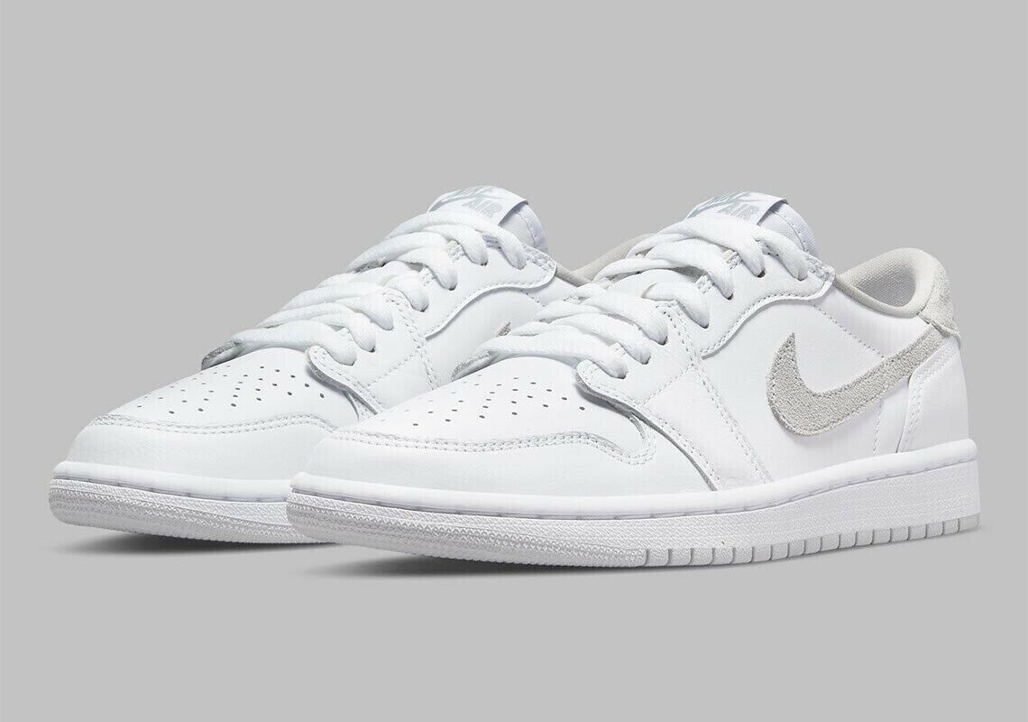 Nike Air Jordan 1 Low OG 'Neutral Grey' Shoe White CZ0775-100 Women’s Size 9