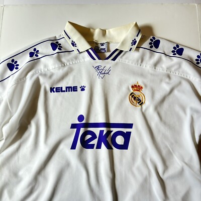 Vintage Real Madrid 95/96/97 Home Kelme Jersey AUTHENTIC XL