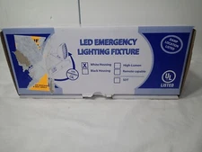 TCP LED Emergency Lighting Fixture new in box UL listed White Housing Damp ok