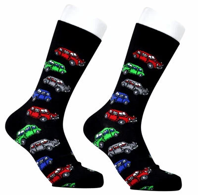 THE TIE STUDIO - Small Family Cars Colorful Men's Novelty Socks