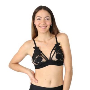 plus size black bralette