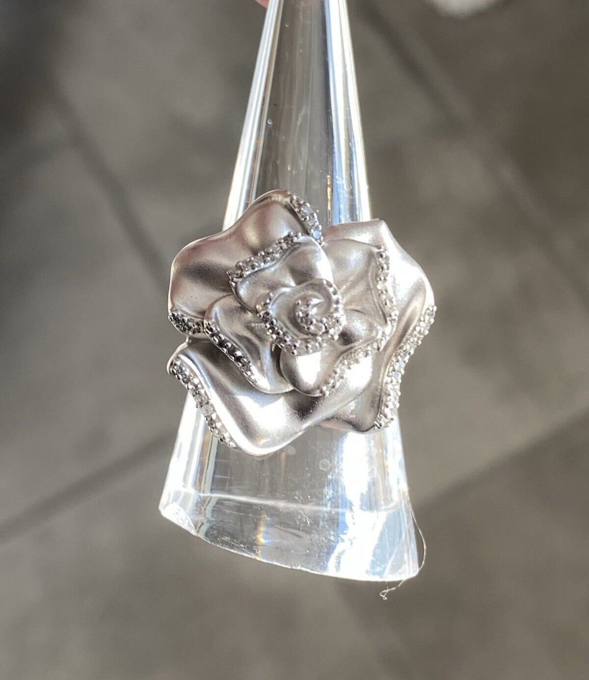 Affinity Diamond Sterling Silver Dimensional Flow… - image 7