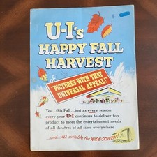1953 Universal-International Happy Fall Harvest Movie Brochure U-I Foldout Rare