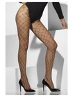 NEW Ladies Diamond Net Black Tights Burlesque 1920's Fancy Dress Accessories