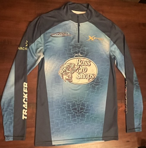 Bass Pro Shops Johnny Morris blau Nitro Boote Carbon Lite Angelshirt klein