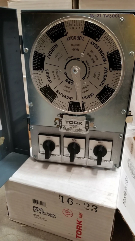 🔴Tork TW300L 7 Day Time Switch W/Reserve Power 120V 20A 60Hz Timer Control‼️ - Image 3 of 4