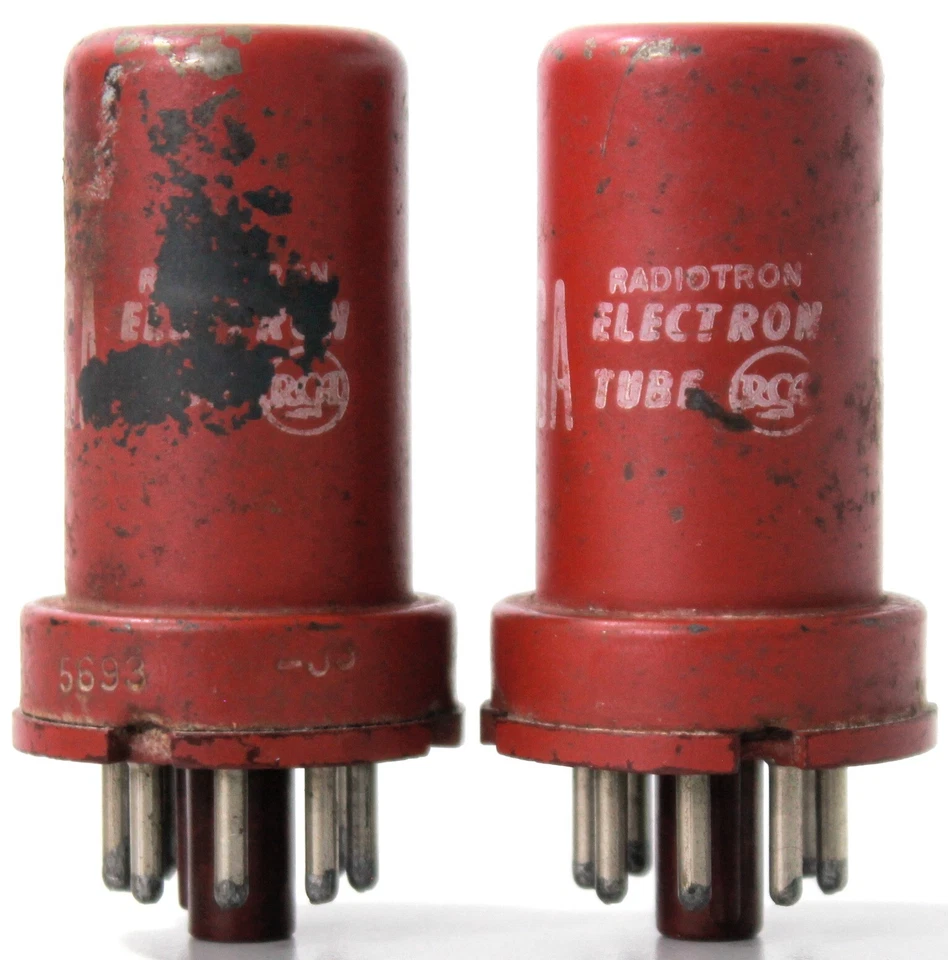 5693 6SJ7 RCA Red Metal Tube made in U.S.A Amplitrex Tested Qty 1 Mp #3110001/07 - Image 3 of 4