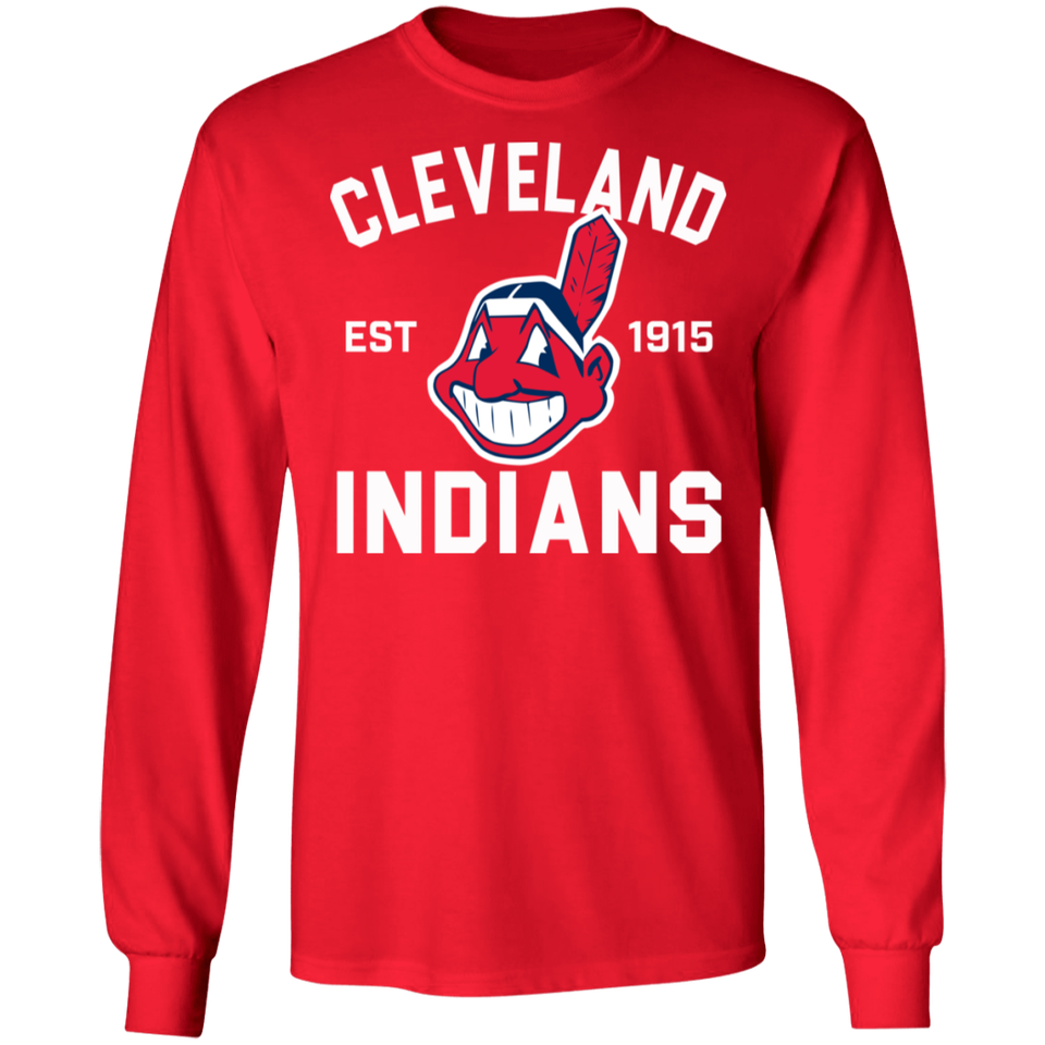 Cleveland Indians T Shirt 1915 Forever Guardians Chief Wahoo Long
