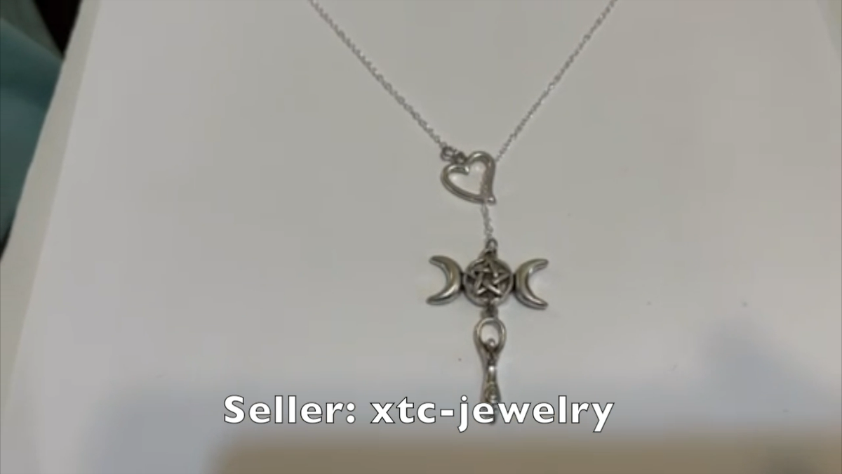 I Heart Triple Moon Goddess Silver Lariat Y Necklace. | eBay