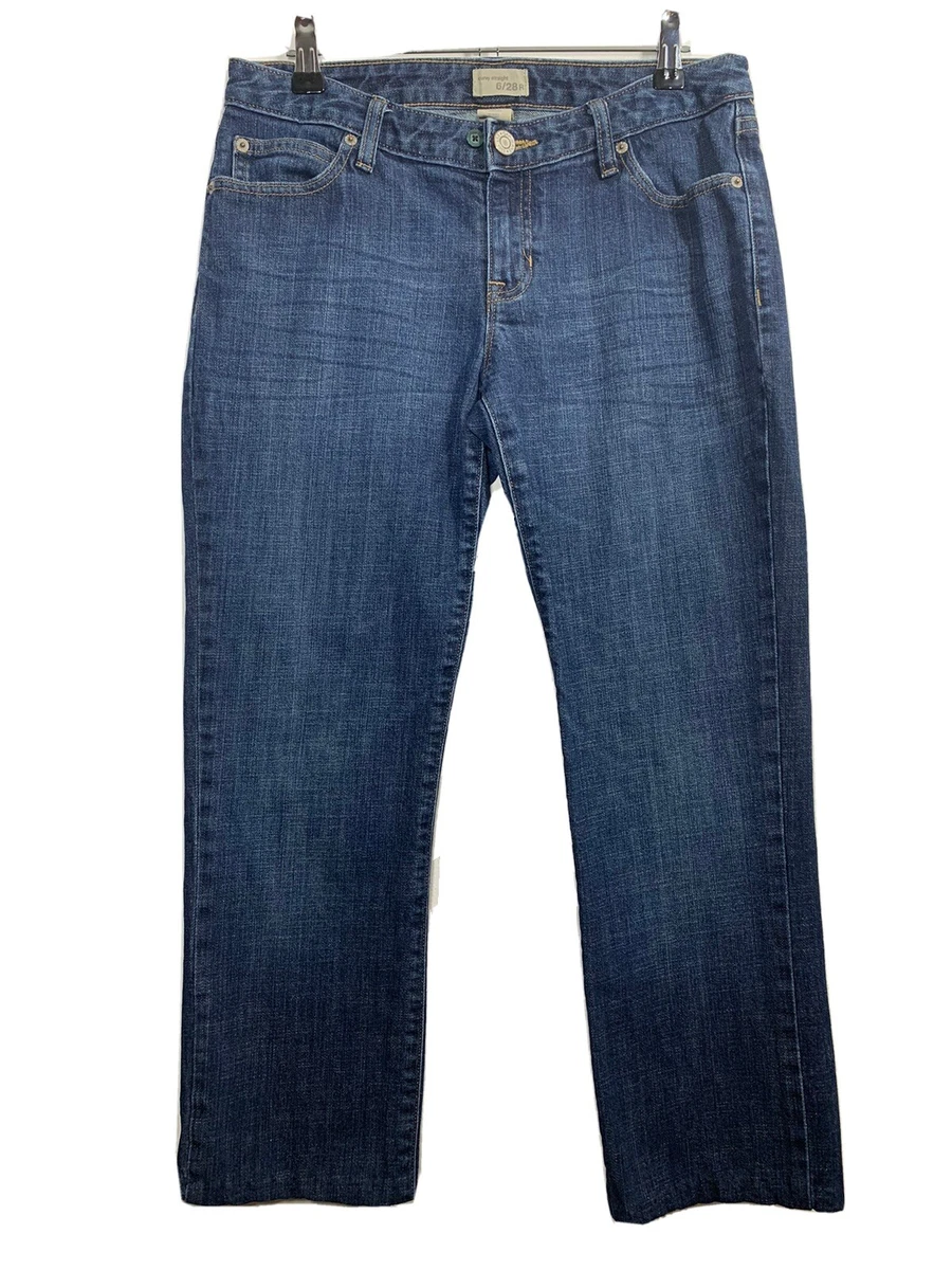 Gap Blue Denim Jeans Curvy Straight Unisex Cropped Leg 24.5