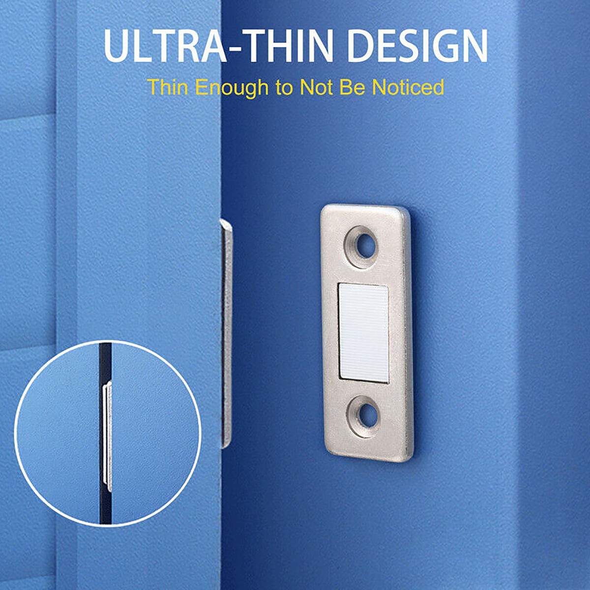 FinalShark Adjustable Magnetic Cabinet Door Locks – 4-Pack Brass Silent Ball Latches With Powerful Magnet, For Closets & Cabinets