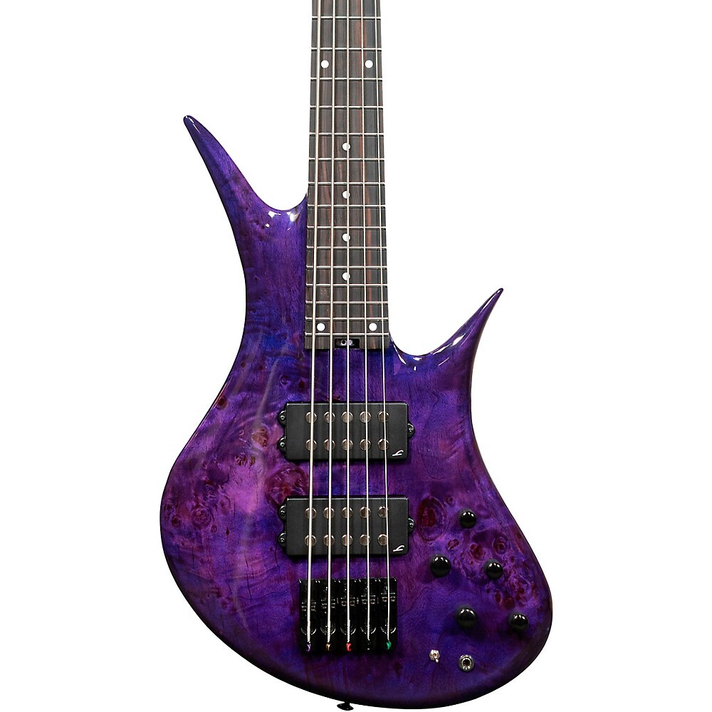 Legator Helio 5-струнная бас-гитара серии Super Shred с электрогитарой Magenta Burl