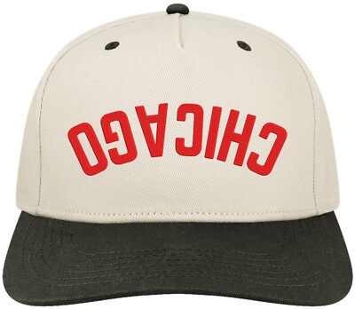Two Tone Chicago Upside Down Embroidered Cap | Trendy Street Fashion Hat