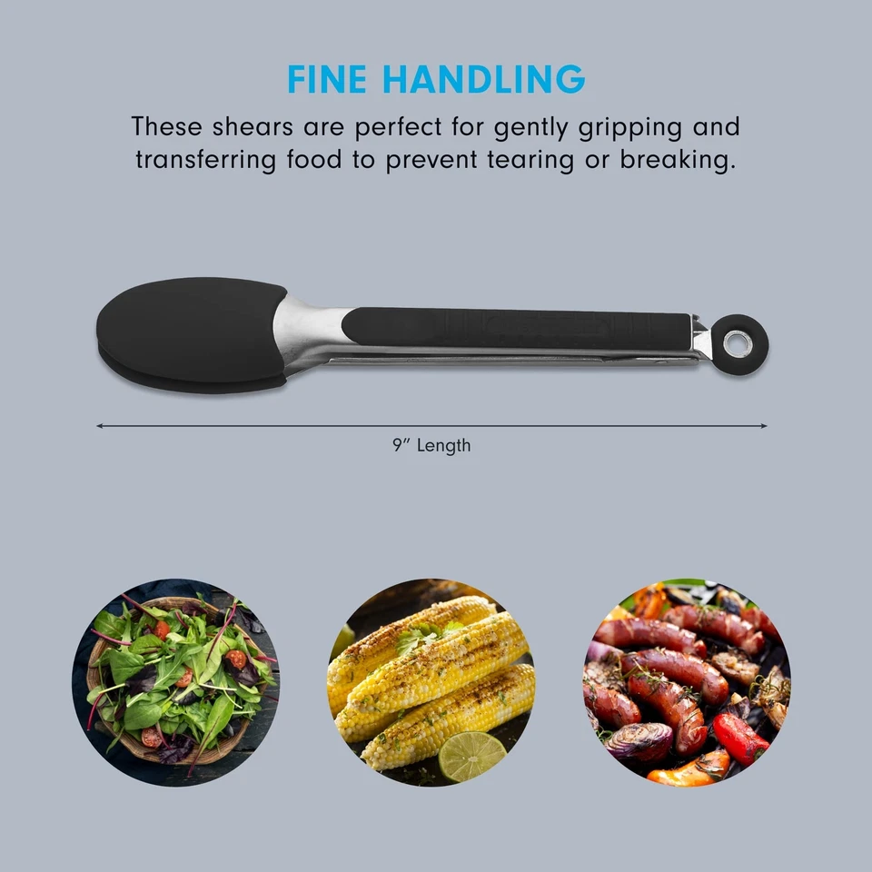 Pinzas de bloqueo recubiertas de silicona 9"" remache de acero inoxidable negro y silicona antideslizante Foto 3 de 4