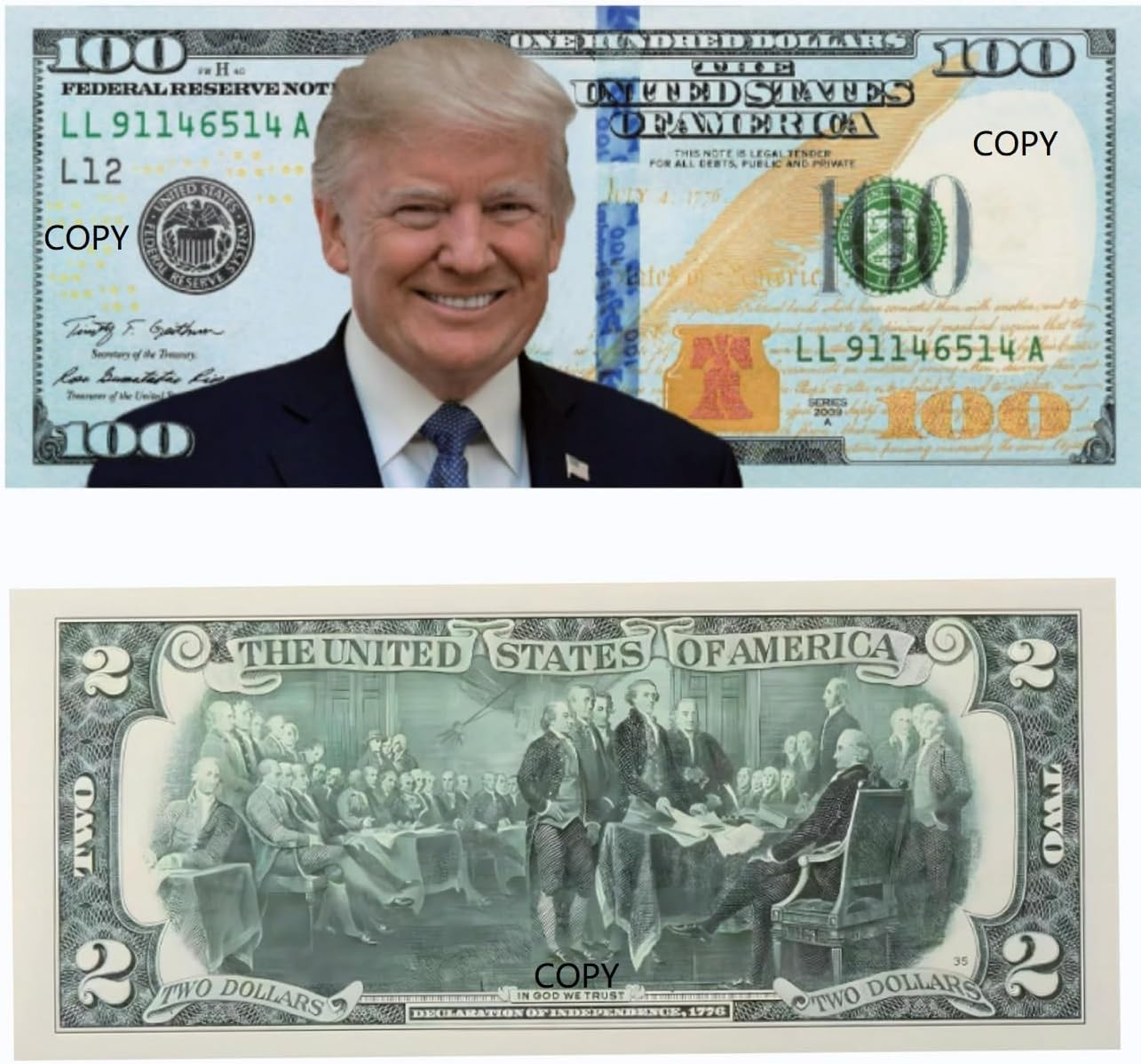 Pack of 100 Donald Trump 2024 Re-Election Presidential #MAGA $100 Bills USA